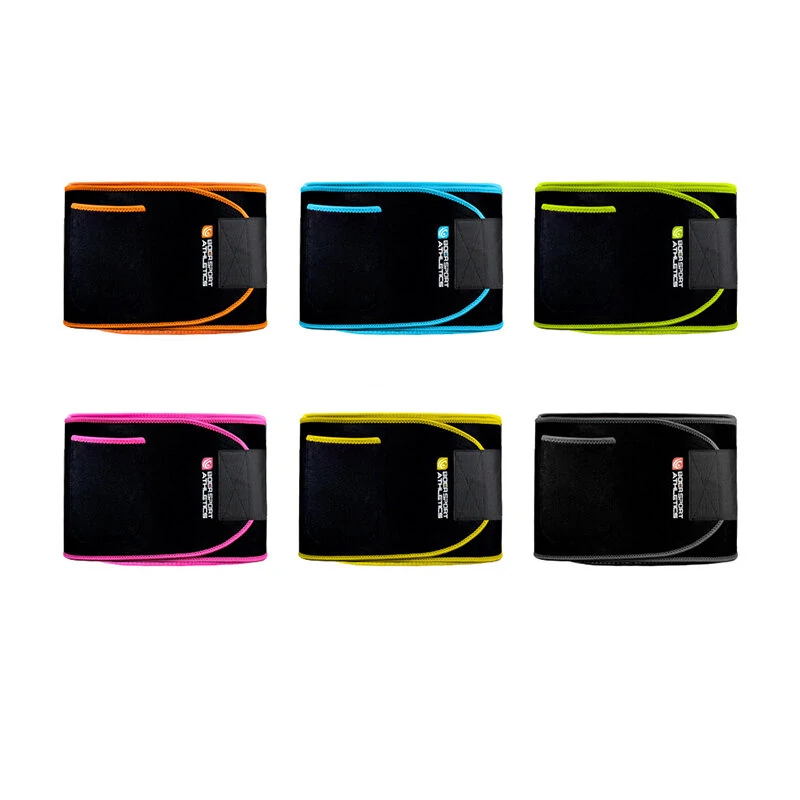 (image for) BOER Sports Fitness Waist Belt Breathable Non-slip Sprain Protection Pocket Design Easy to Adjust Back Support for Running Hiking Cycling